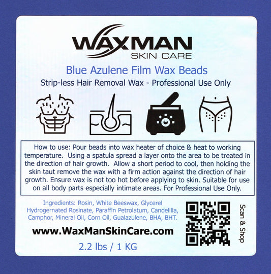 Blue Film Wax Bag Label